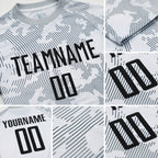Custom White Black Sublimation Soccer Uniform Jersey detail
