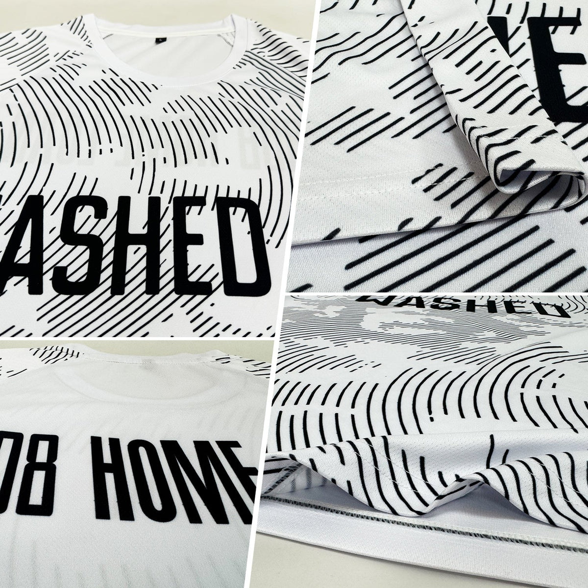 Custom White Black Sublimation Soccer Uniform Jersey photo 1