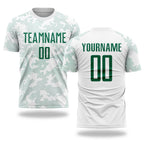 Custom White Kelly Green Sublimation Soccer Uniform Jersey
