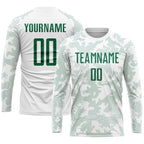 Custom White Kelly Green Sublimation Soccer Uniform Jersey photo 1