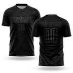 Custom Black Gray Sublimation Soccer Uniform Jersey