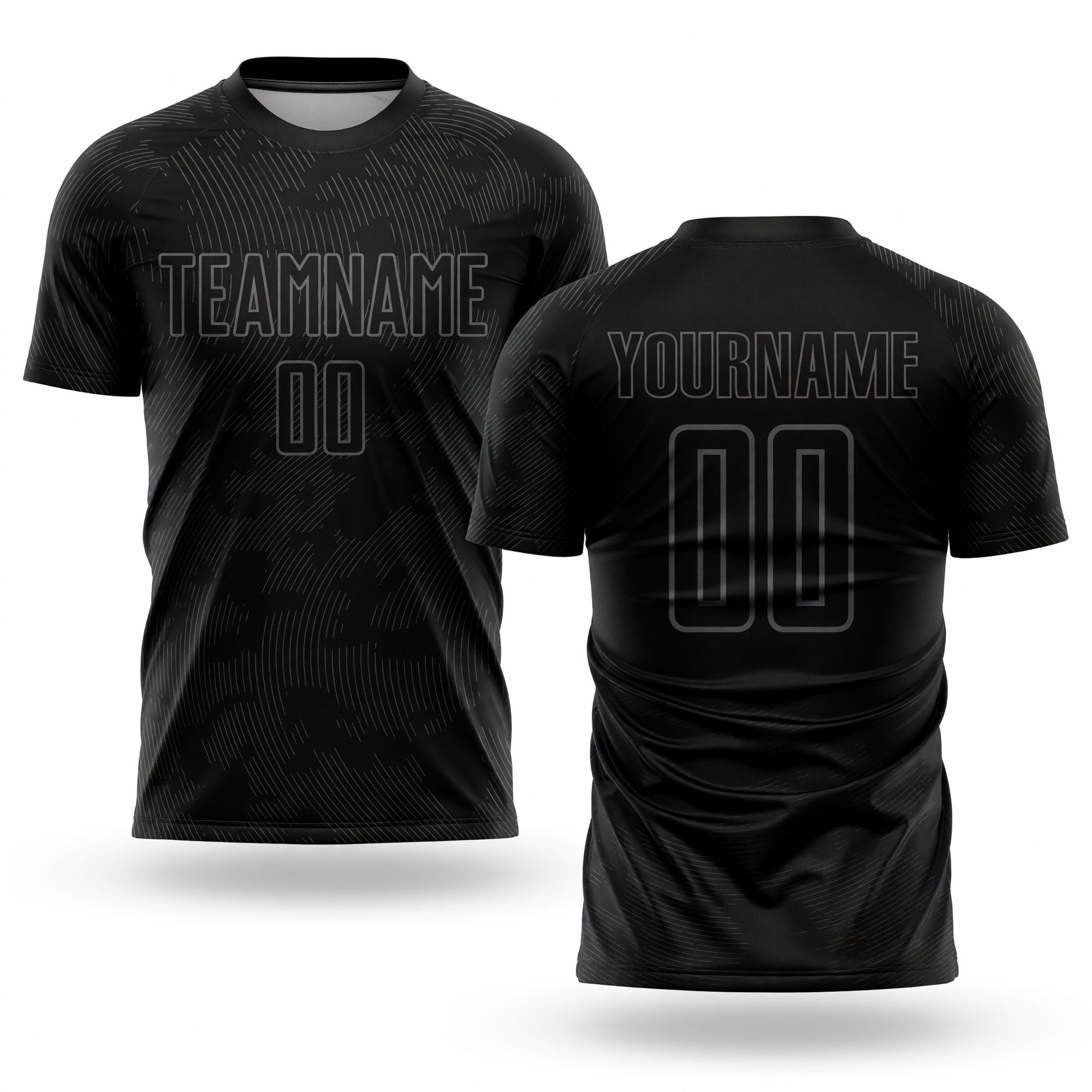Custom Black Gray Sublimation Soccer Uniform Jersey