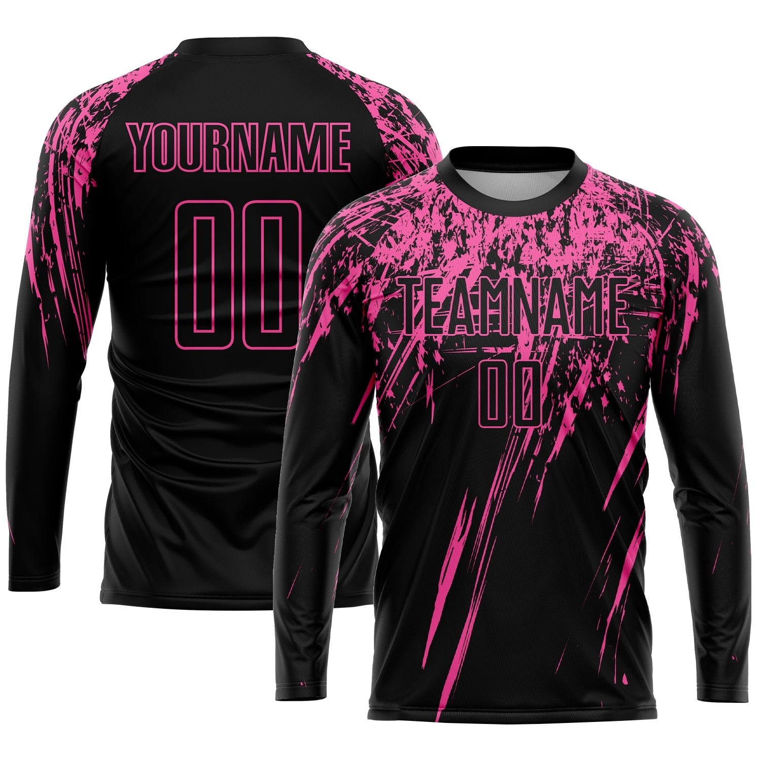 Custom Black Pink Sublimation Soccer Uniform Jersey photo 3