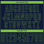 Custom Navy Neon Green Sublimation Soccer Uniform Jersey photo 4