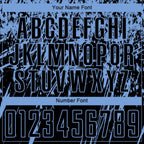 Custom Black Light Blue Sublimation Soccer Uniform Jersey photo 4