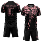 Custom Black Medium Pink Sublimation Soccer Uniform Jersey photo 2