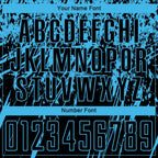 Custom Black Sky Blue Sublimation Soccer Uniform Jersey photo 4