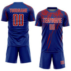 Custom Royal Red-White Sublimation Soccer Uniform Jersey photo 2