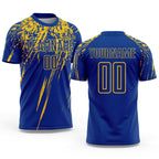 Custom Royal Yellow Sublimation Soccer Uniform Jersey