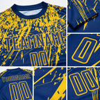 Custom Royal Yellow Sublimation Soccer Uniform Jersey detail