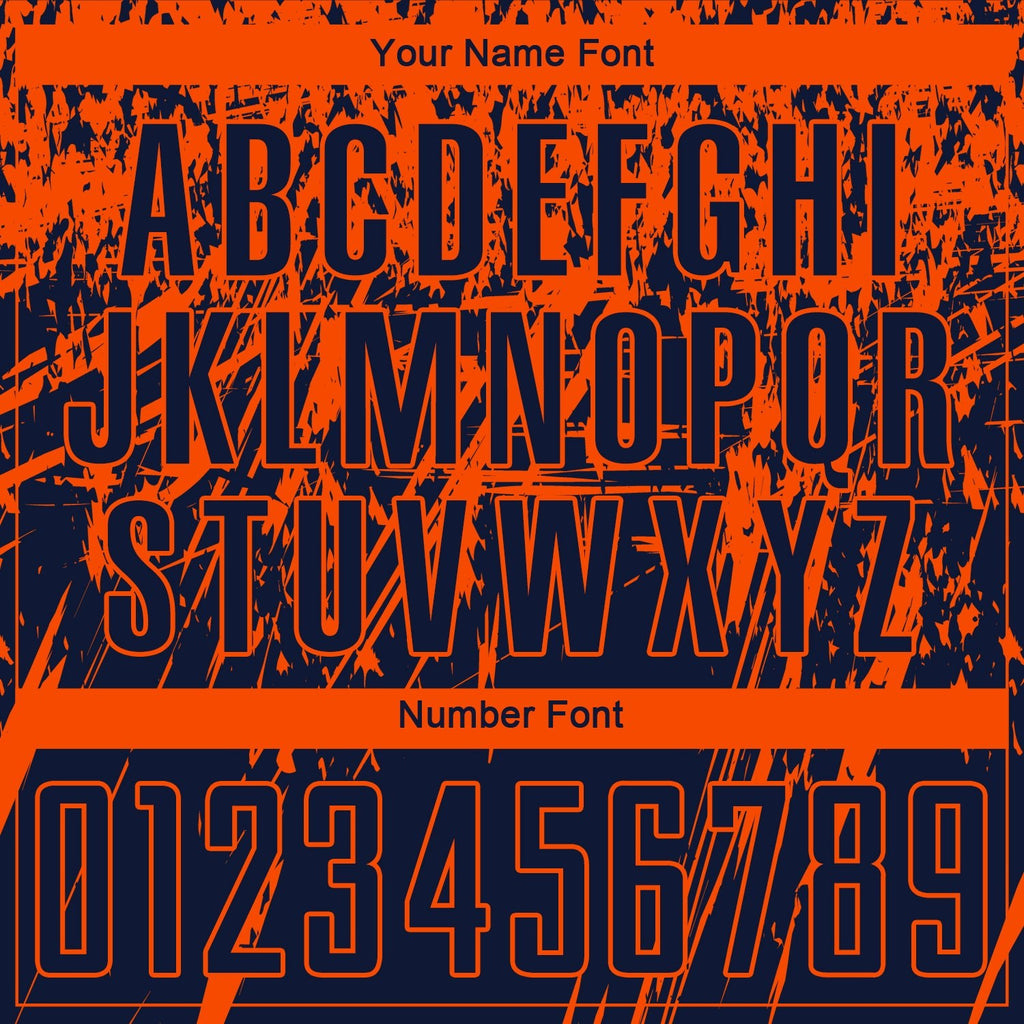 Custom Navy Orange Sublimation Soccer Uniform Jersey photo 4