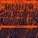Custom Navy Orange Sublimation Soccer Uniform Jersey photo 4