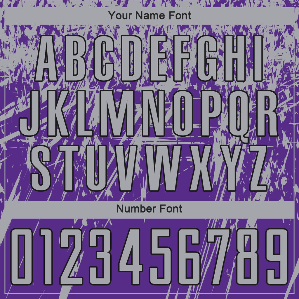 Custom Purple Gray-Black Sublimation Soccer Uniform Jersey photo 4