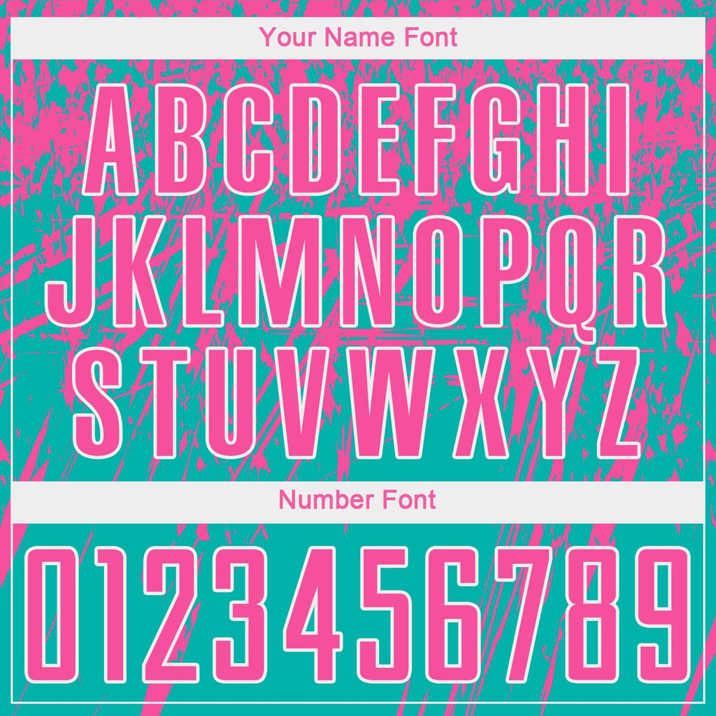 Custom Aqua Pink-White Sublimation Soccer Uniform Jersey photo 4