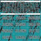Custom Teal Black-White Sublimation Soccer Uniform Jersey photo 3