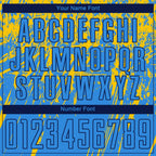 Custom Powder Blue Yellow-Navy Sublimation Soccer Uniform Jersey photo 4