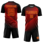 Custom Red Black-Yellow Sublimation Soccer Uniform Jersey photo 2