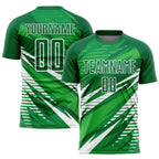 Custom Kelly Green White Sublimation Soccer Uniform Jersey photo 1