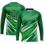 Custom Kelly Green White Sublimation Soccer Uniform Jersey photo 3
