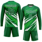 Custom Kelly Green White Sublimation Soccer Uniform Jersey photo 4