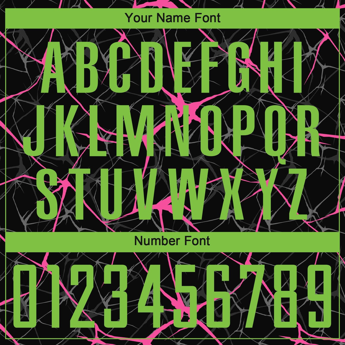 Custom Black Neon Green-Pink Sublimation Soccer Uniform Jersey photo 4