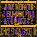 Custom Black Purple-Gold Sublimation Soccer Uniform Jersey photo 6