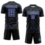 Custom Black Royal-White Sublimation Soccer Uniform Jersey photo 2