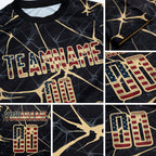 Custom Black Vintage USA Flag-City Cream Sublimation Soccer Uniform Jersey detail