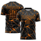 Custom Black Bay Orange Sublimation Soccer Uniform Jersey photo 1