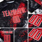 Custom Black Red-White Sublimation Soccer Uniform Jersey detail