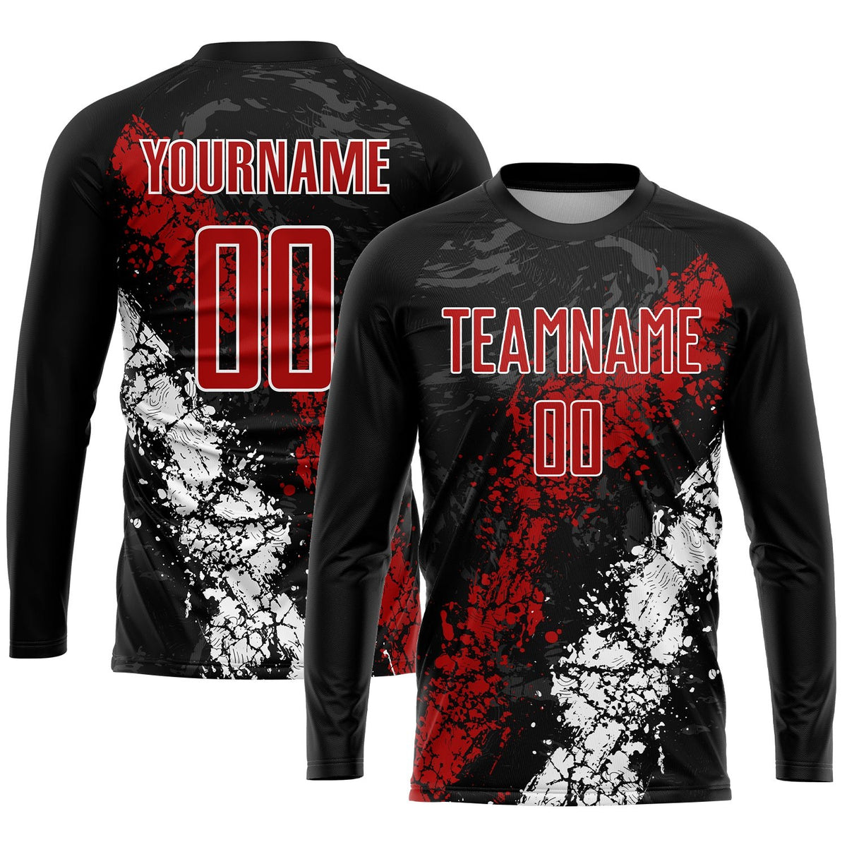 Custom Black Red-White Sublimation Soccer Uniform Jersey photo 3