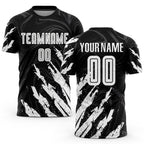 Custom Black White Sublimation Soccer Uniform Jersey