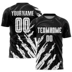 Custom Black White Sublimation Soccer Uniform Jersey photo 1