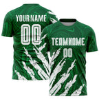 Custom Kelly Green White Sublimation Soccer Uniform Jersey photo 1