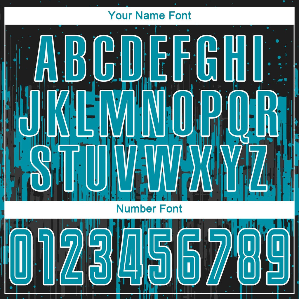 Custom Teal Black-White Sublimation Soccer Uniform Jersey photo 4