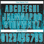 Custom Teal Black-White Sublimation Soccer Uniform Jersey photo 4