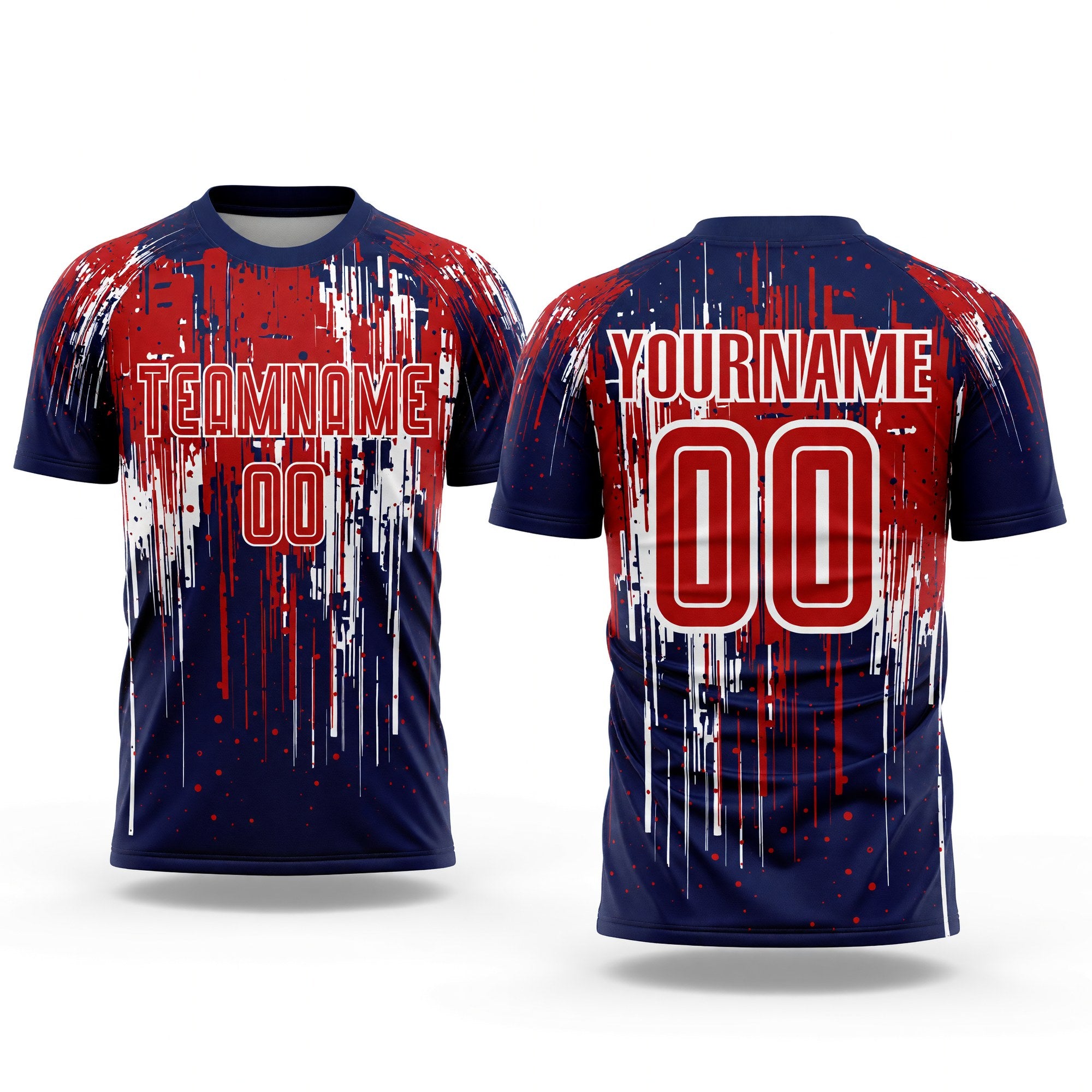 Custom Red Royal-White Sublimation Soccer Uniform Jersey
