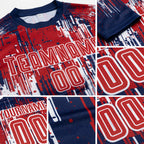 Custom Red Royal-White Sublimation Soccer Uniform Jersey detail