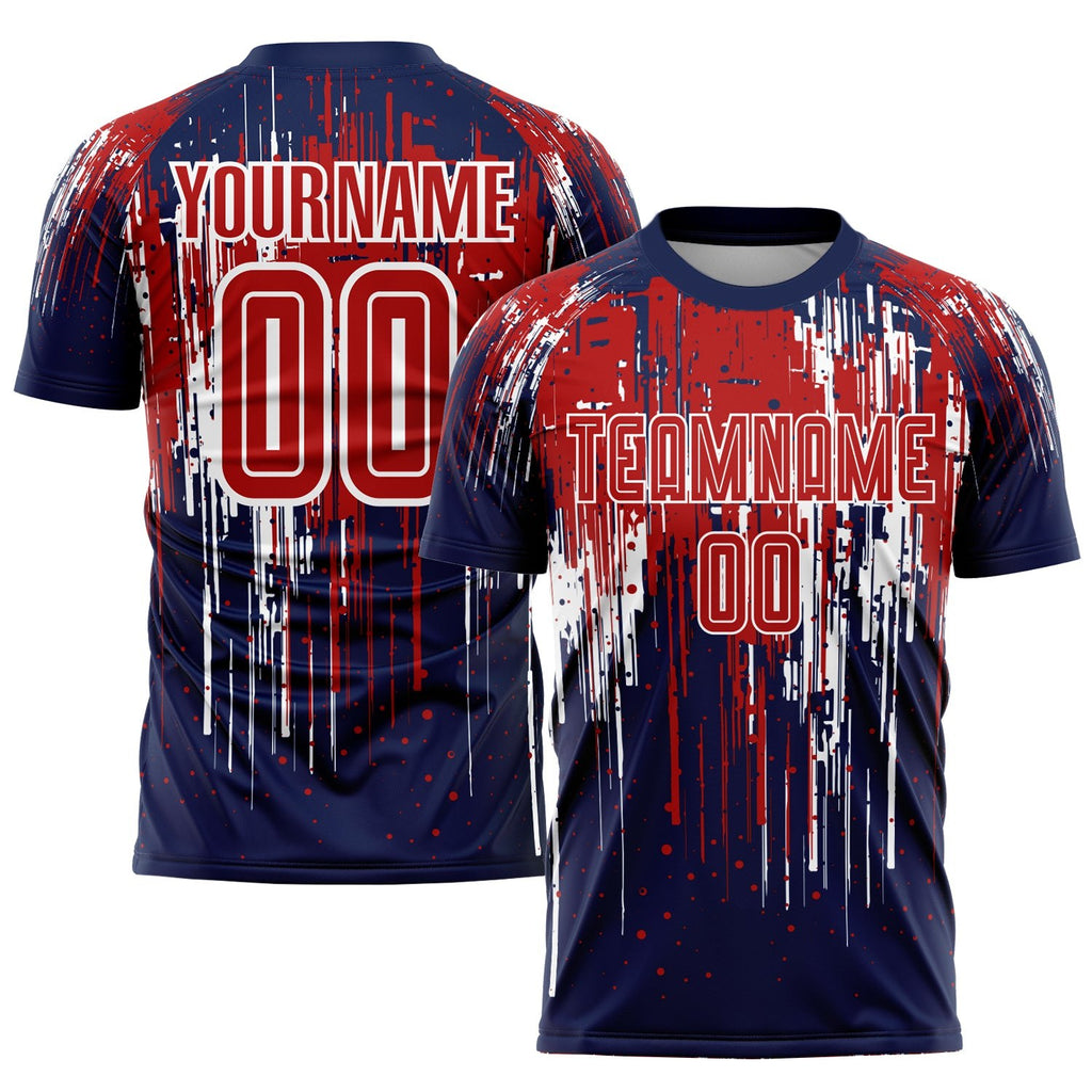 Custom Red Royal-White Sublimation Soccer Uniform Jersey photo 1
