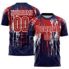 Custom Red Royal-White Sublimation Soccer Uniform Jersey photo 1