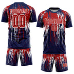 Custom Red Royal-White Sublimation Soccer Uniform Jersey photo 2