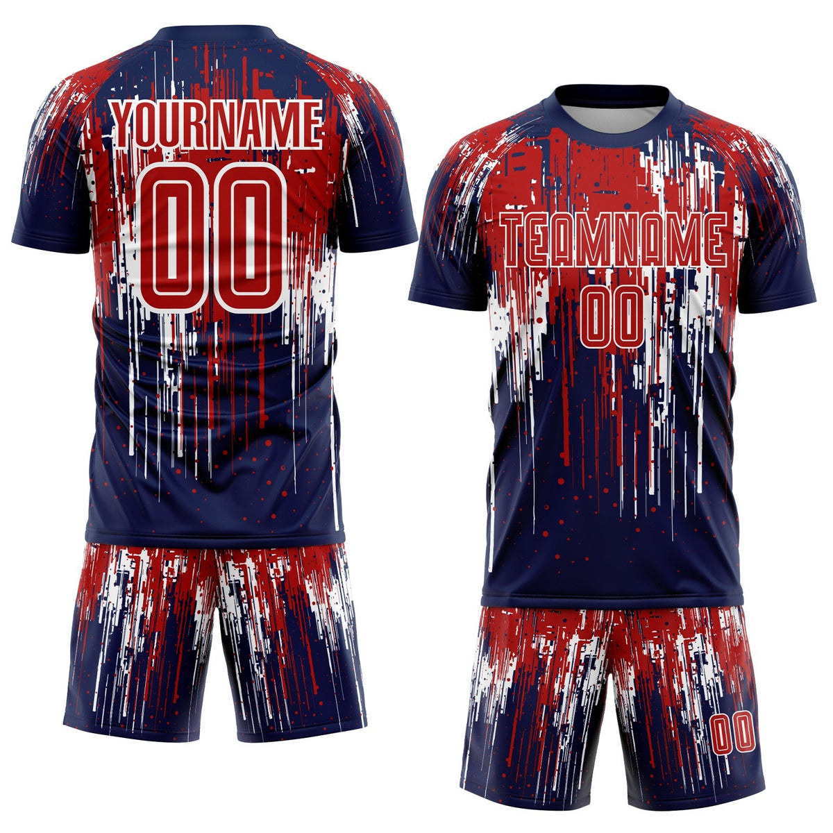 Custom Red Royal-White Sublimation Soccer Uniform Jersey photo 2