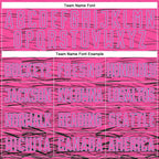 Custom Pink Black-Light Blue Sublimation Soccer Uniform Jersey photo 3