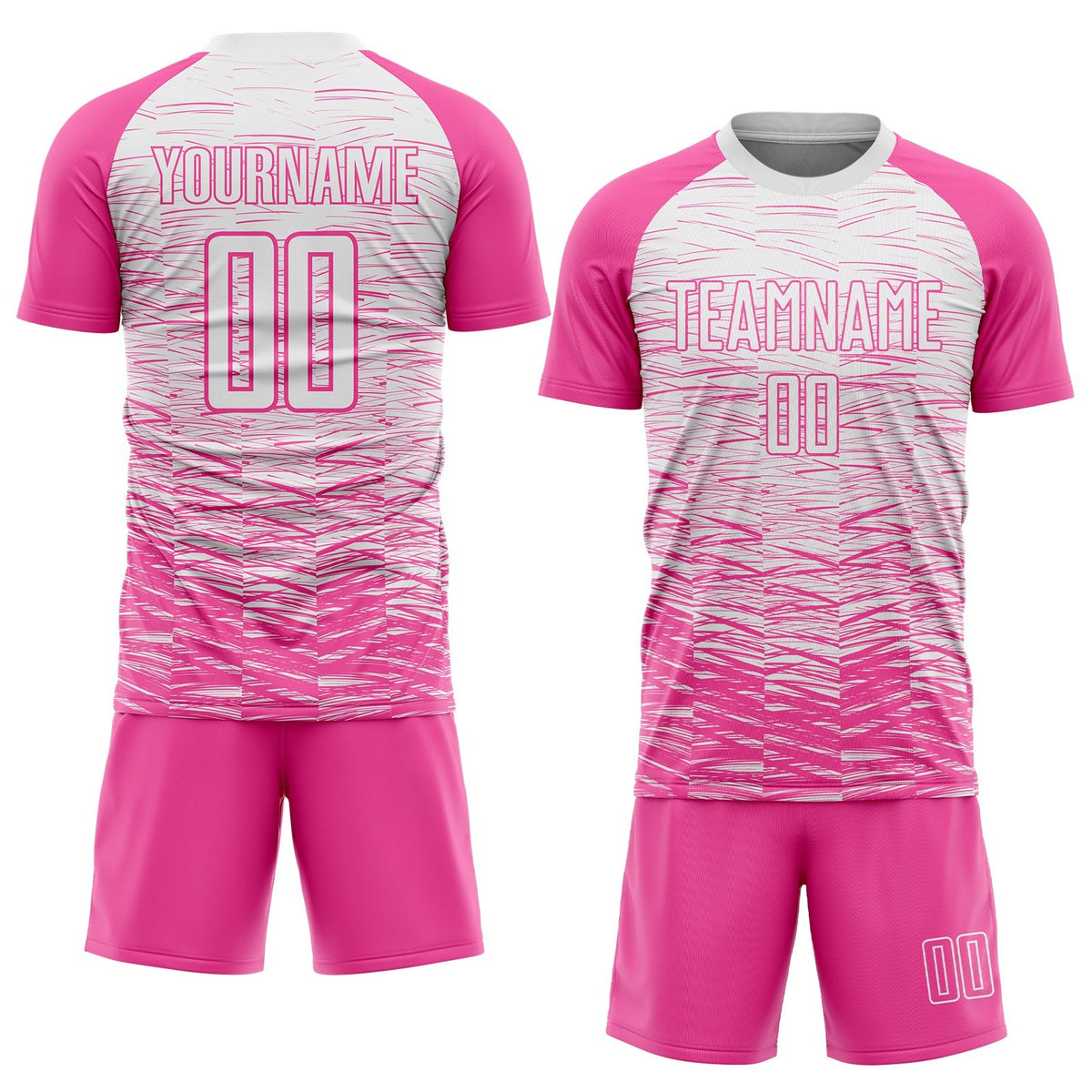 Custom Pink White Sublimation Soccer Uniform Jersey photo 2