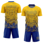 Custom Yellow Royal Sublimation Soccer Uniform Jersey photo 2