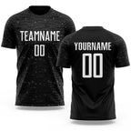 Custom Black White Sublimation Soccer Uniform Jersey