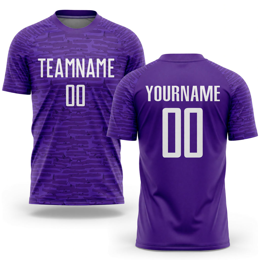 Custom Purple White Sublimation Soccer Uniform Jersey