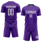 Custom Purple White Sublimation Soccer Uniform Jersey photo 2