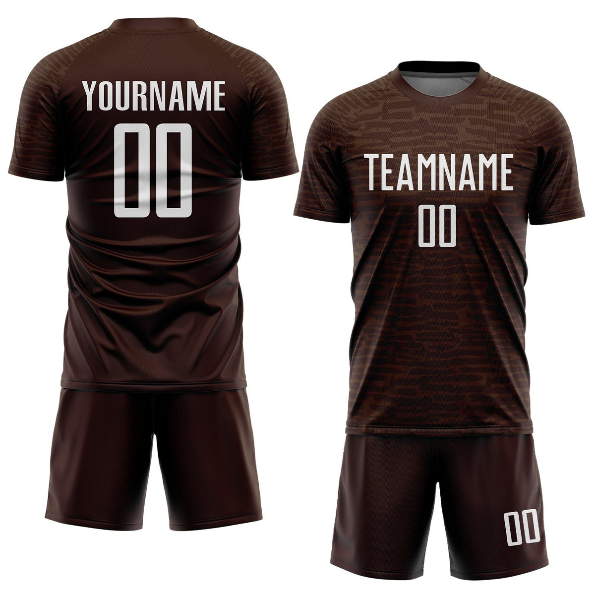 Custom Brown White Sublimation Soccer Uniform Jersey photo 2