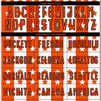 Custom Orange Black-White Stars And Stripes Sublimation Soccer Uniform Jersey photo 4